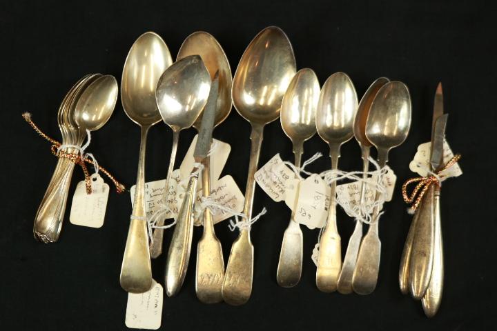 18 Pieces Of Sterling Flatware