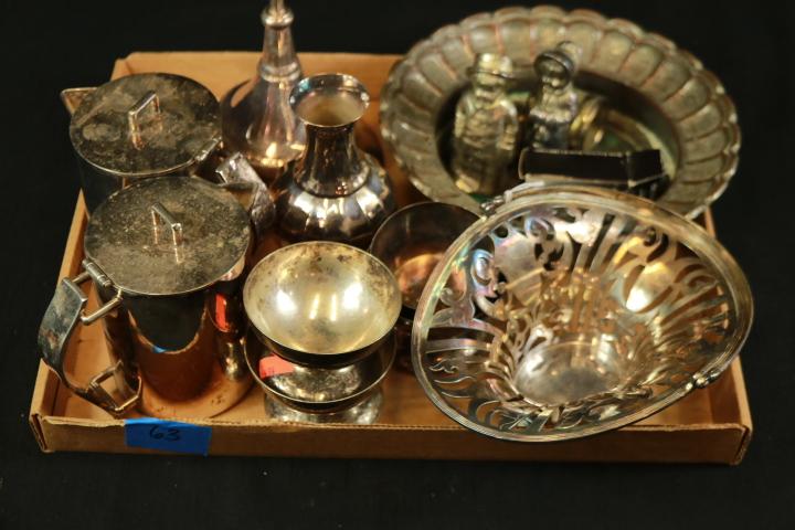 Box of Assorted Silverplate