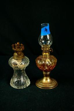 2 Miniature Oil Lamps