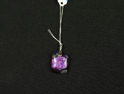 Sterling Silver Pendant With Irridescent Glass