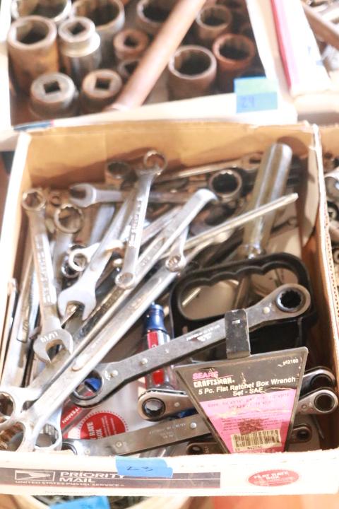 Box Of Assorted Box End Wrenches