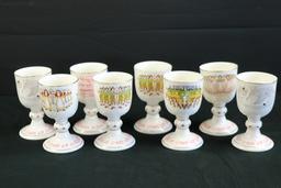 8 Royal Doulton Twelve Days Of Christmas Goblets