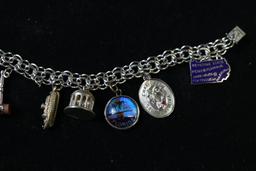 Solid Sterling Silver Charm Bracelet