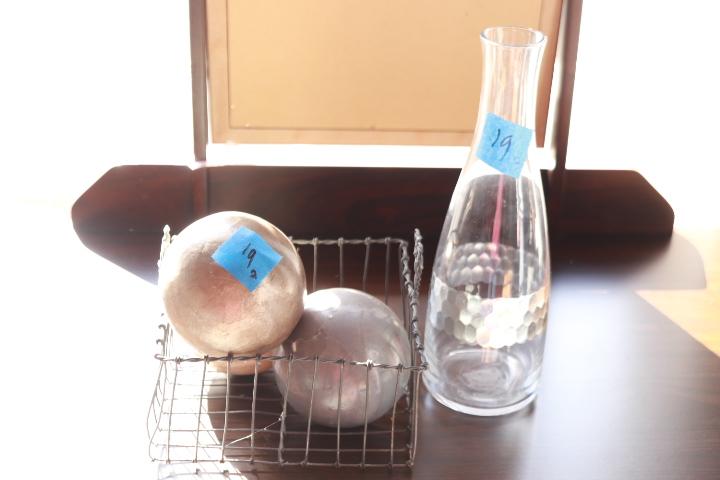 Decorative Bottle With Basket & Balls