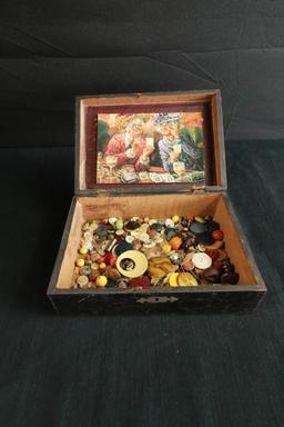 Wooden Box with Buttons