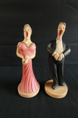 Pair of Plaster Cast Opera Singers