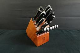 J.A. Henkels Knife Block & Knives