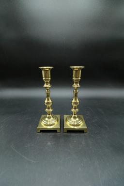 Pair Brass Candlesticks