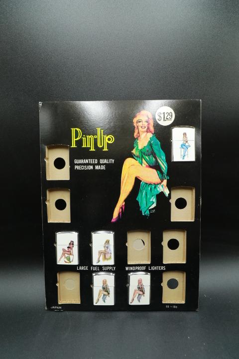 Vintage Display with Lighters -- Pin-Up Girls