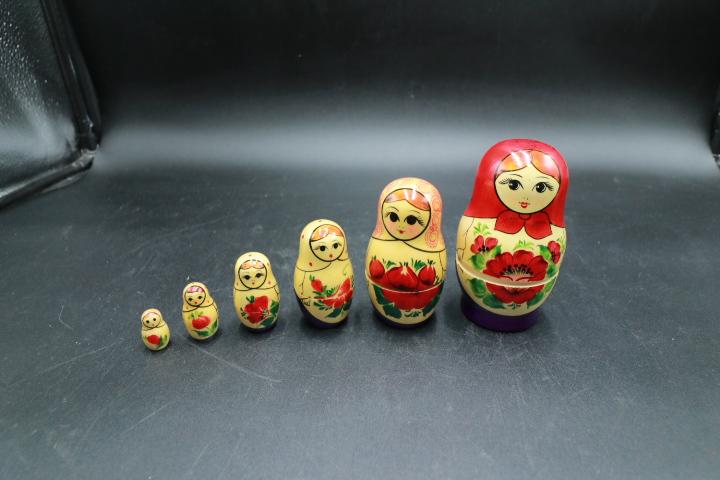 Asian Nesting Dolls & Asian Wooden Doll