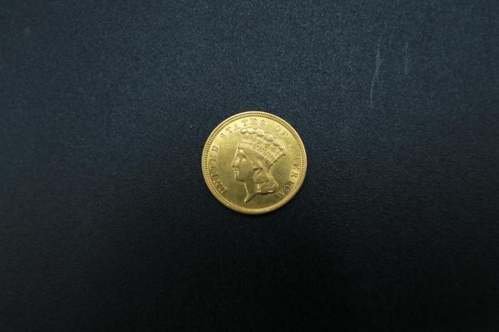 1854 $3 Princess Head Gold Coin