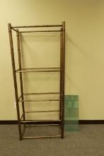 Metal Rack with Glass Shelves
