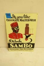 Sambo Chocolate Milk Metal Sign