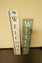 2 Wooden Welcome Signs
