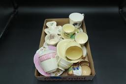 Flat of Assorted Cups And Saucers