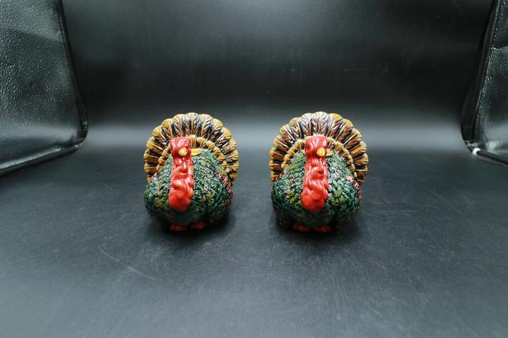 Pair of Turkey Candle Holders