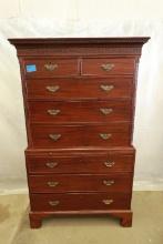 Antique Mahogany 2 Piece Chest on Chest Early 1800s