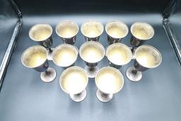 12 Gorham Sterling Silver Goblets