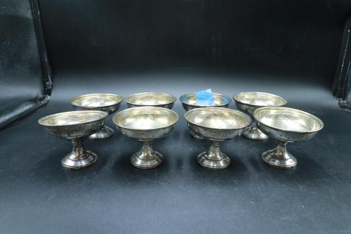 8 Weighted Sterling Silver Dessert Cups