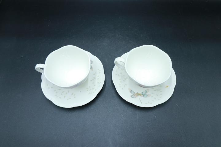 2 Lenox Butterfly Meadow Cups And Saucers