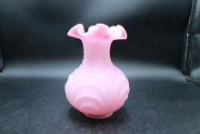 Pink Custard Glass Vase