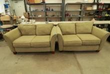 Pair of Olive Love Seats