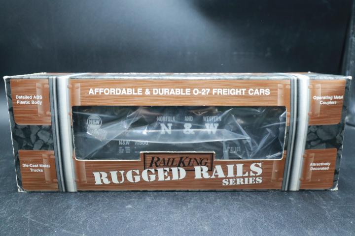 Rail King Rugged Rails Series N&W 3-Bay Covered Hopper Car