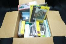 Box of Misc Model Train Accessories