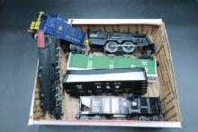 Box of Assorted Train Cars & Locomotives