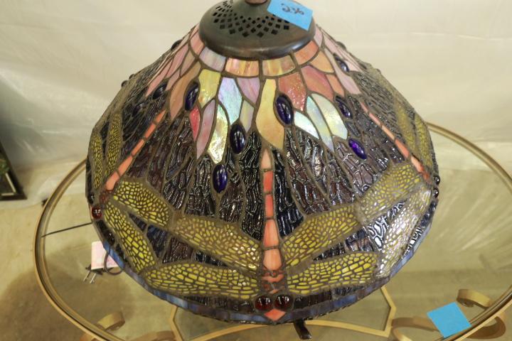 Stained Glass Dragonfly Lamp