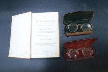 2 Antique Glasses & Book of Elephants