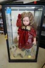 Mary Claire Doll BY Carla Thompson in Glass Case