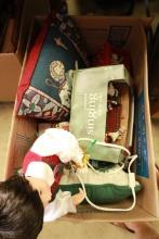 Box of Dolls & Christmas Décor