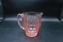 Pink Depression Glass Pitcher