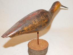 CARVED BIRD,WOODEN, MEASURES 9" TALL X 18" WIDE,
