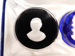 CAMEOS IN CRYSTAL BY FRANKLIN MINT.  BICENTENNIAL EDITION.  INCLUDES "JEAN-