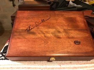 COLT "JOHN WAYNE, THE DUKE" PISTOL PRESENTATION WOODEN CASE