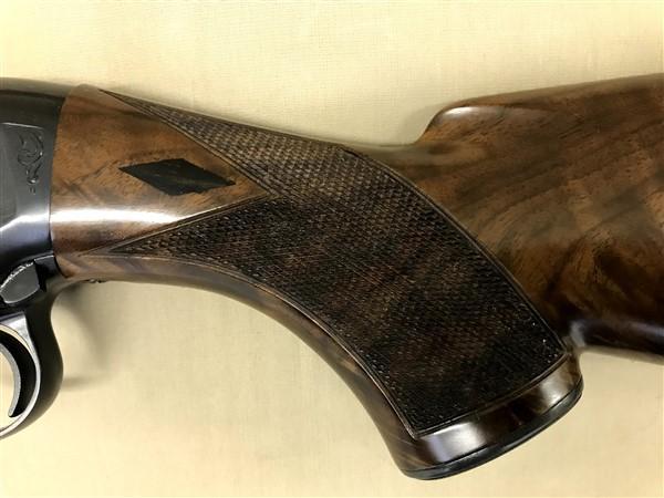 Win Mod 12 16 ga, SN#752889, 30" Solid Rib Full, Engrvd, gold inlay, Pigeon grd, Black Diamond stock