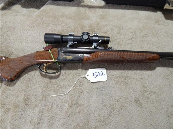 CONNECTICUT SHOTGUN MFG, PROFESSIONAL MODEL, 20 GA RIFLED SLUG GUN, CARVED CHEKCERING DONNIE GEMES,