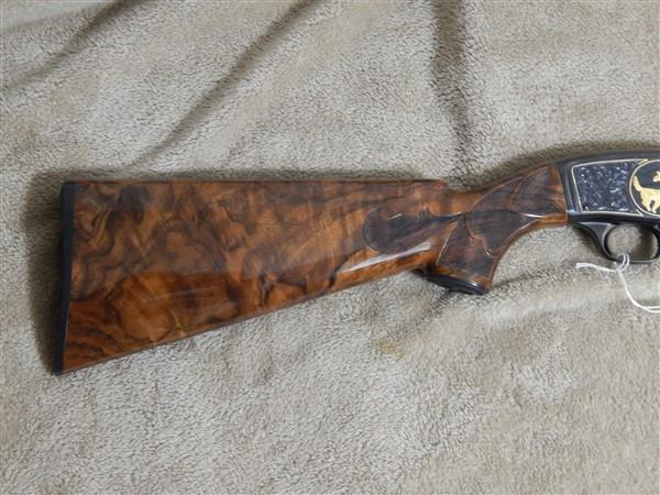 WINCHESTER MODEL 42, ENGRAVED, GOLD INLAID, EXHIBITION GRADE TURKISH WALNUT WOOD, "A" CARVED