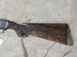 WINCHESTER MODEL 42, ENGRAVED, GOLD INLAID, EXHIBITION GRD TURKISH WALNUT, DONUT POST RIB. SN144320