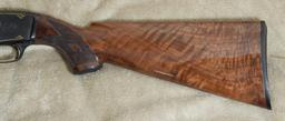 WINCHESTER MODEL 42, ENGRAVED AND GOLD INLAID ALONG WITH GOLD WIRE SOLID RIB 26" BARREL, FULL CHOKE.