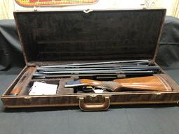 BROWNING CITORI 4 BARREL SET, 410 GA, 28 GA, 20 GA AND 12 GA. ALL IN HARD CASE. SN-19587PW133