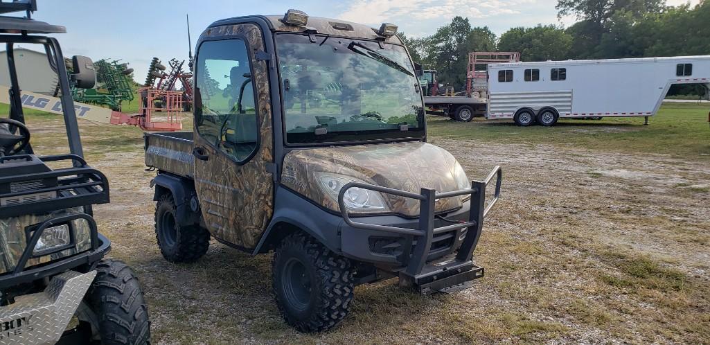 Kubota RTV 1100 Diesel UTV, 494 hr., hyd bed, power steer, cab, A/C, heat, front & rear hydraulics,