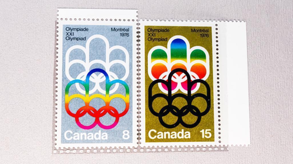 Lot of 2 1976 Olympic Proof Stamp Albums