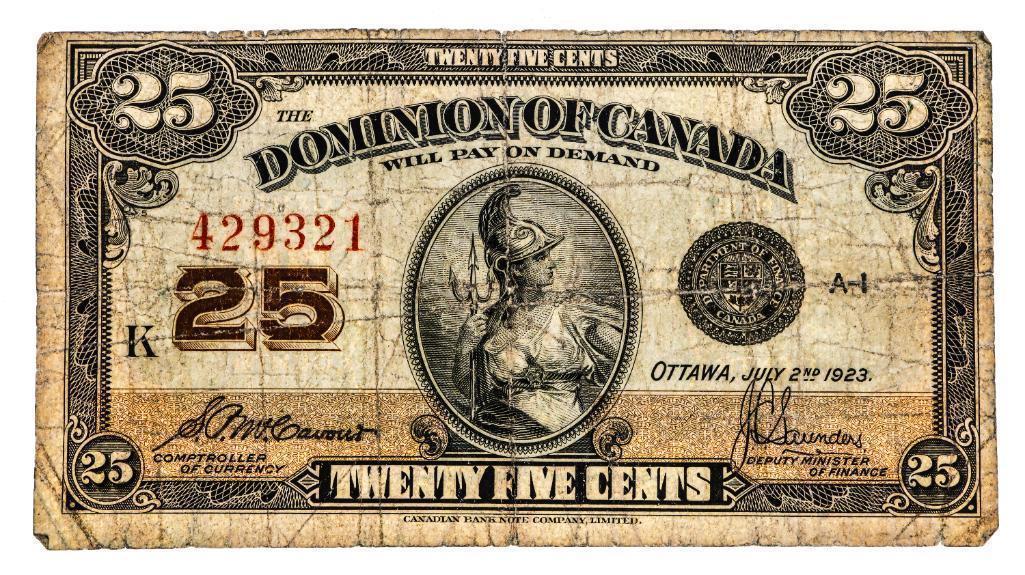 Dominion of Canada 1923 Twenty Five Cents M/S