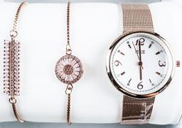 Rose Gold Watch & Jewellery Gift Set