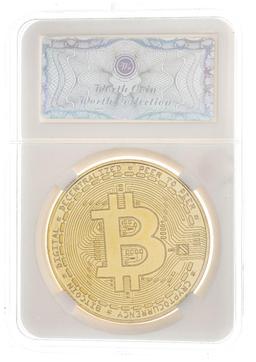 24kt Gold Foil Medallion - "BITCOIN"