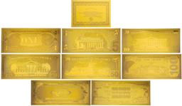 USA Collection - 24kt Gold Leaf Replica Notes in Currency Album.