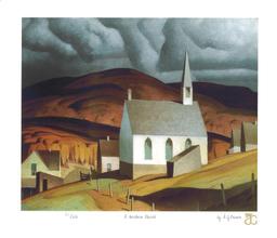 A.J. Casson 1898-1992 - Group of Seven Artist - Superior Country Art Folio of 4 Images 12x13",